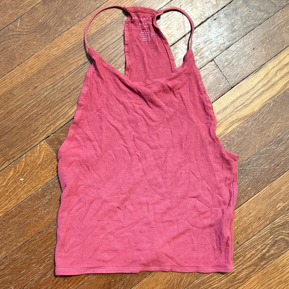 American Eagle Outfitters Ribbed Tank Top in Pink